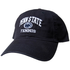relaxed twill navy hat with stitched Penn State, Athletic Logo, and Tennis